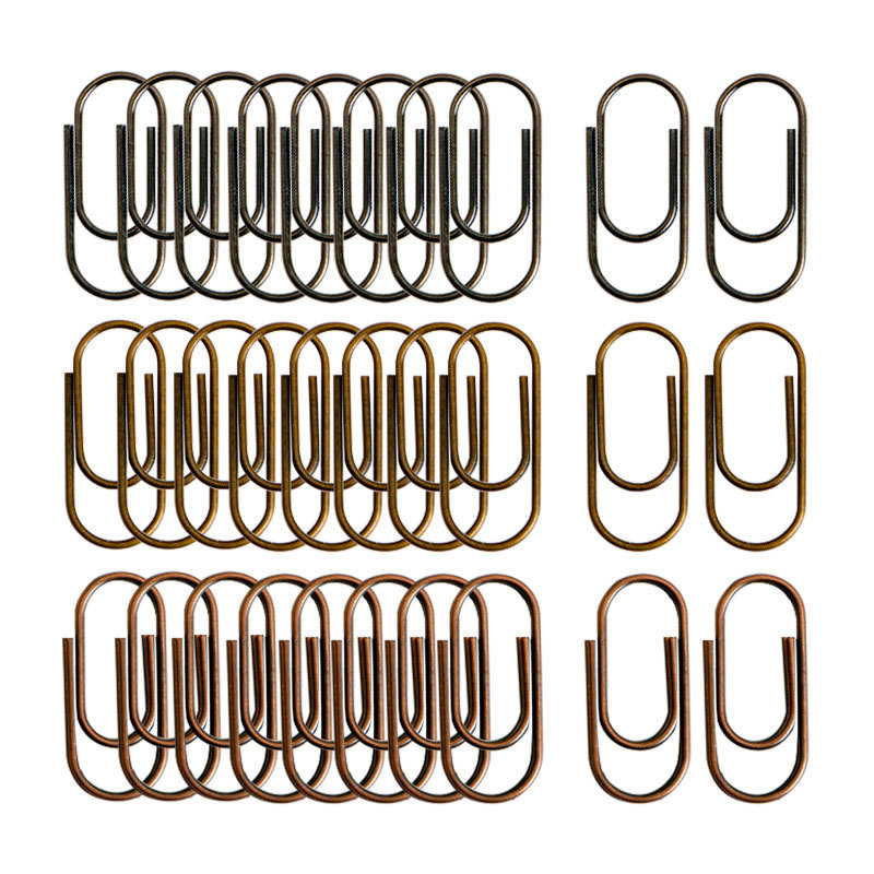 In stock retro small size ordinary mini paper clip 16mm thin ten-character clip love heart-shaped cute paper clip paper clip paper clip