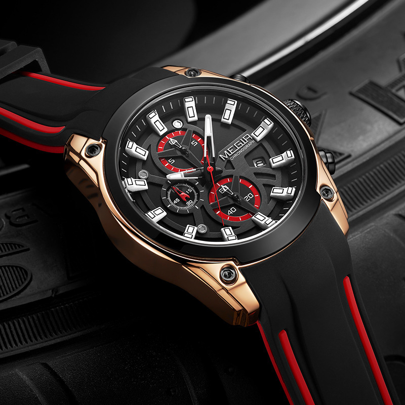 Universal sports silicone quartz swiss watch