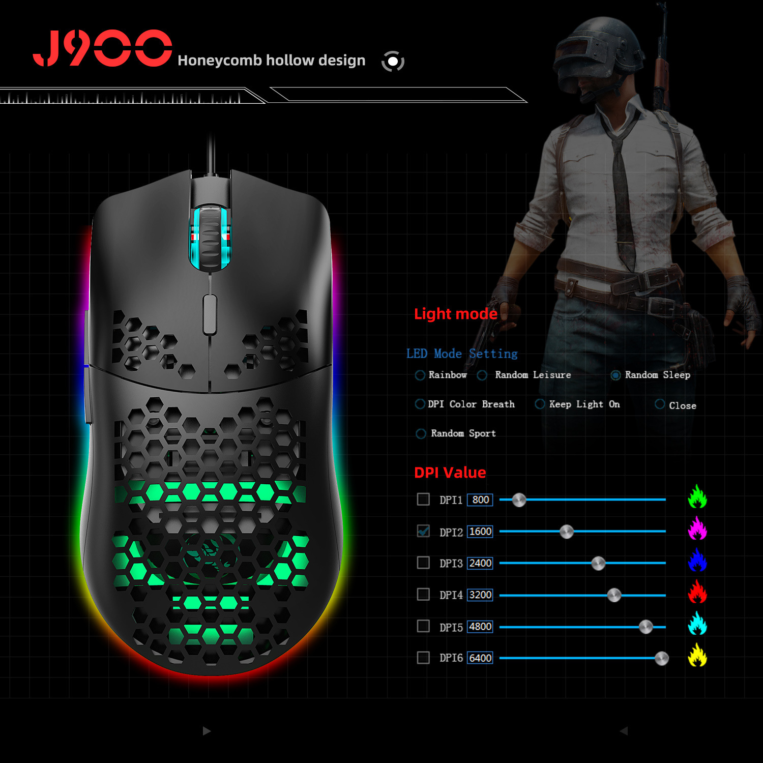 Wired Gaming Mouse With Rgb Lighting And Programmable Buttons_voghion.com