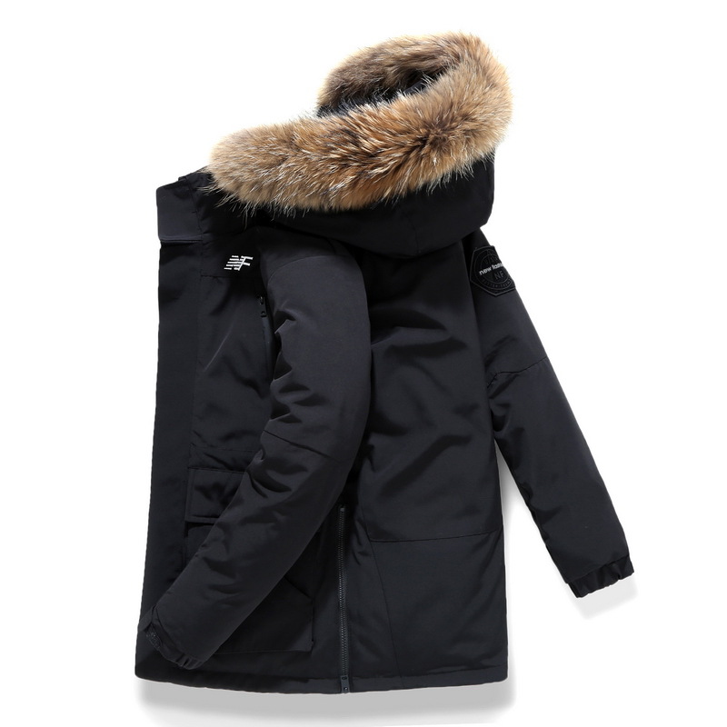 Men's Clothing Silk cotton jacket wholesale winter warm thick Silk cotton jacket large fur collar white duck Silk cotton thick coat wholesale_voghion.com