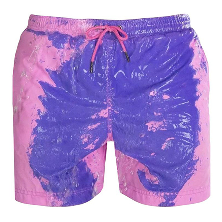 Cross-border e-commerce explosions in water color-changing swimming pants beach pants men's Europe and the United States large size temperature-sensitive color-changing shorts manufacturers in stock
