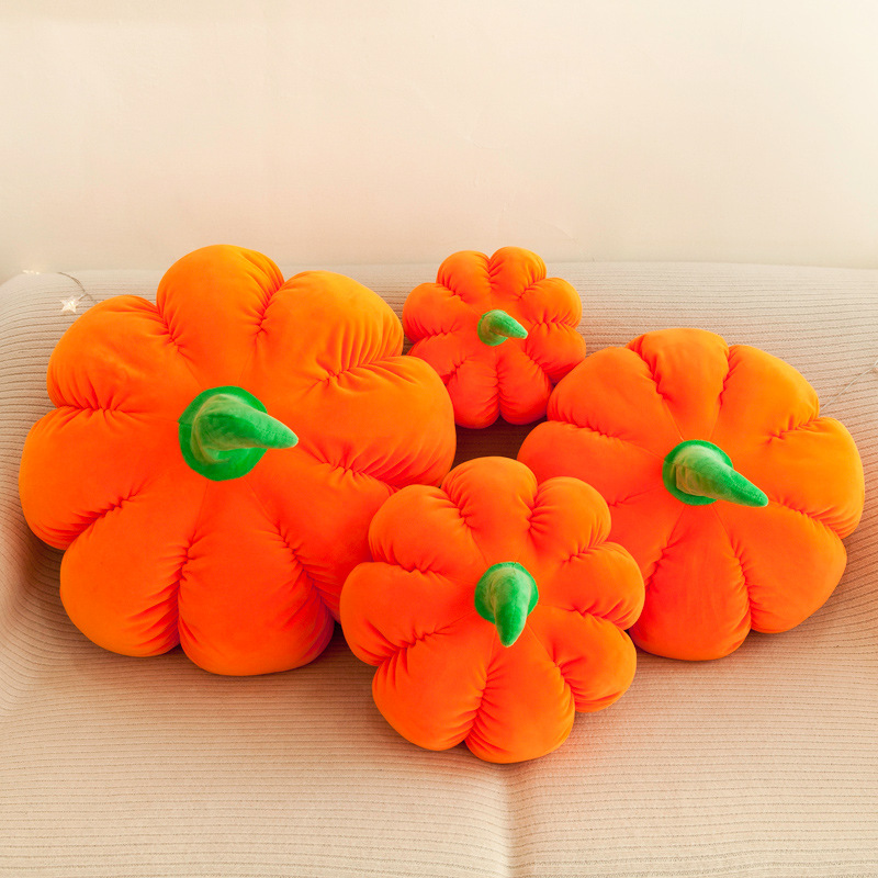 厂家批发软体羽绒棉南瓜抱枕蔬菜毛绒玩具居家沙发靠垫活动礼品