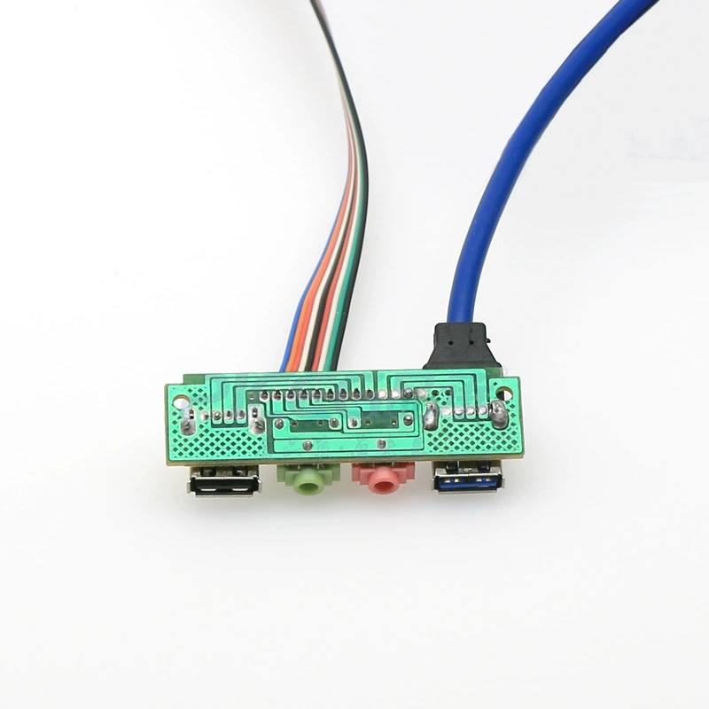 [usb2.0+3.0 передняя панель USB3.0 интерфейс+звук USB заглушка DIY корпус расширение 70см]