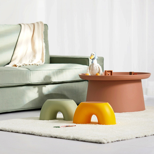 Creative rainbow stool simple circular small bench home round comfortable stool durable non-slip shoe changing stool ins