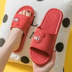 Slippers for women's summer couples home indoor non-slip bathroom bathing thick-soled Korean style cute men's home sandals and slippers