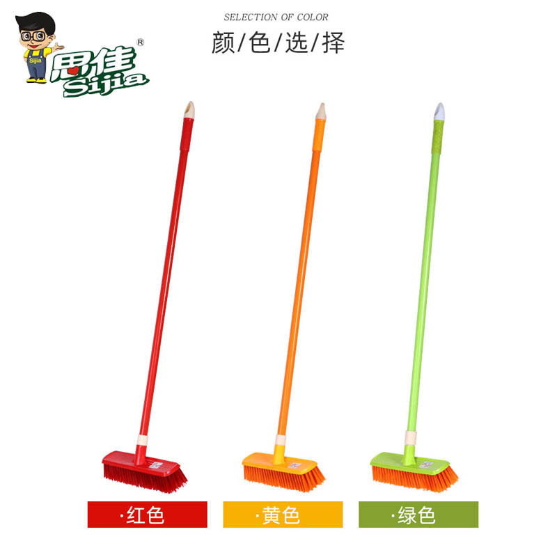 Plastic Floor Brush with Hard Bristles, Durable and Wear-Resistant, Direct Sales from the Manufacturer, Iron Handle with Floral Design Plastic Floor Brush with Hard Bristles, Durable and Wear-Resistant, Direct Sales from the Manufacturer, Iron Handle with Floral Design