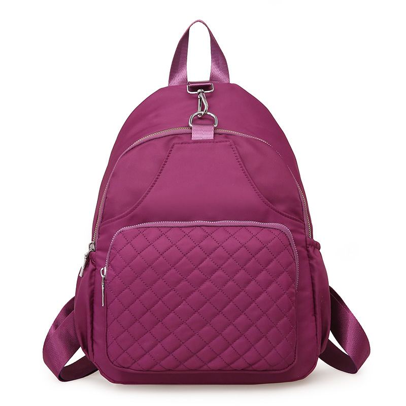 2021 nueva moda simple impermeable mochila de viaje de gran capacidad Mochila casual de nylon de tela Oxford para mujer