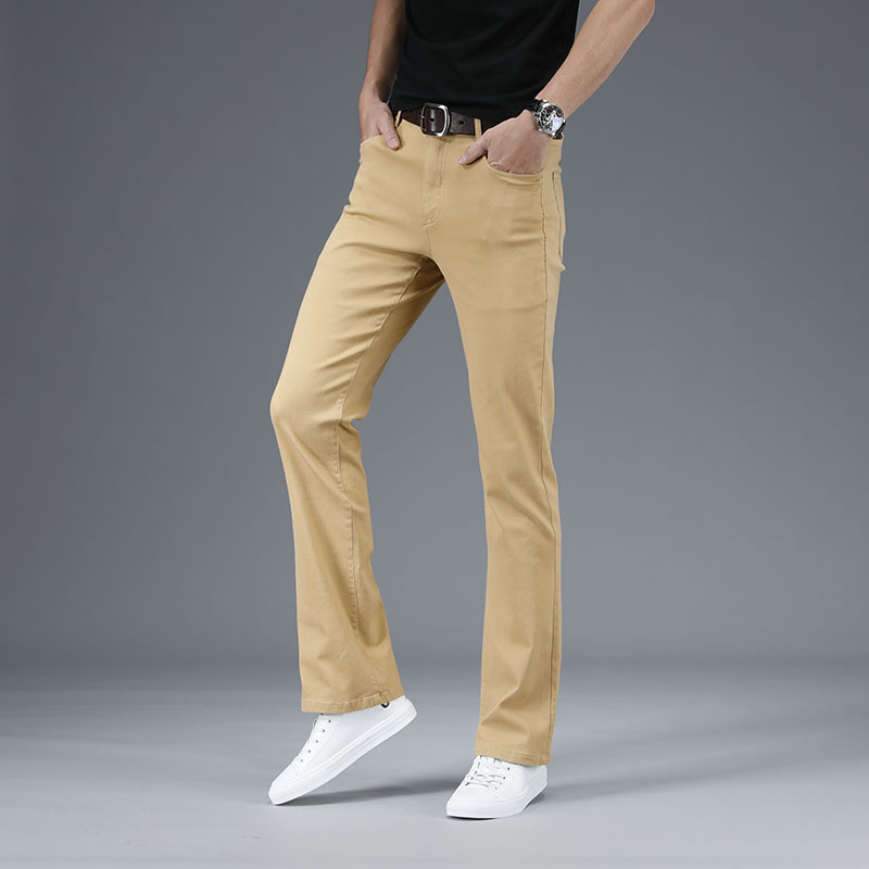 Amazon AliExpress temu tiktok pantalones casuales de mezclilla micro acampanados para hombre pantalones rectos de mezclilla para hombre