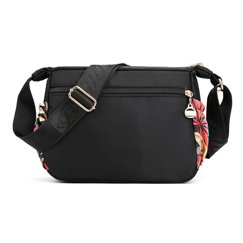 Women's Nylon Crossbody Bag  Middle-Aged and Elderly Women's Bag Single-Shoulder Canvas Mother Bag Ethnic Style Cloth Bag Travel Crossbody Bag