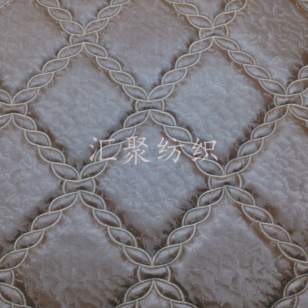 立体刺绣软包皮革        绗绣装饰皮革