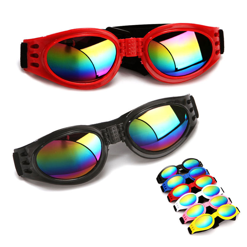 Venta caliente transfronteriza gafas para mascotas gafas de sol plegables para perros a prueba de viento gafas anti-DDoS suministros para mascotas