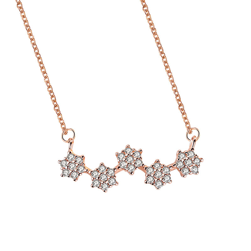 Celebridad en línea Singapur S925 estrella de seis puntas Collar de plata colgante nicho diseño simple estrella clavícula cadena fabricante femenino