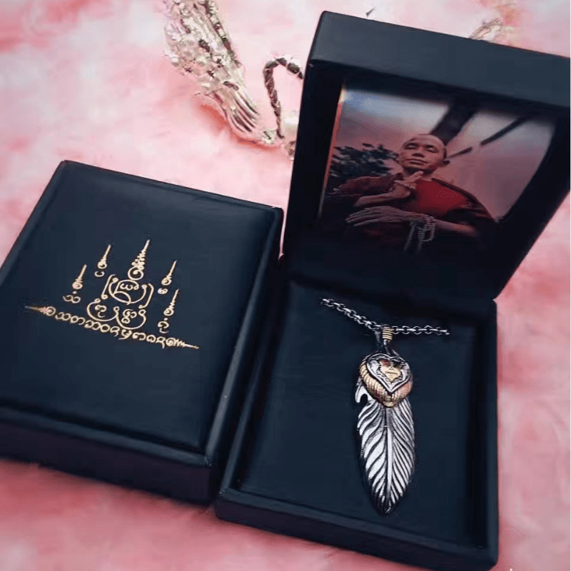 泰国佛牌 项链首饰包装盒 正方形PU拉丝真皮礼品盒 手镯 手链盒