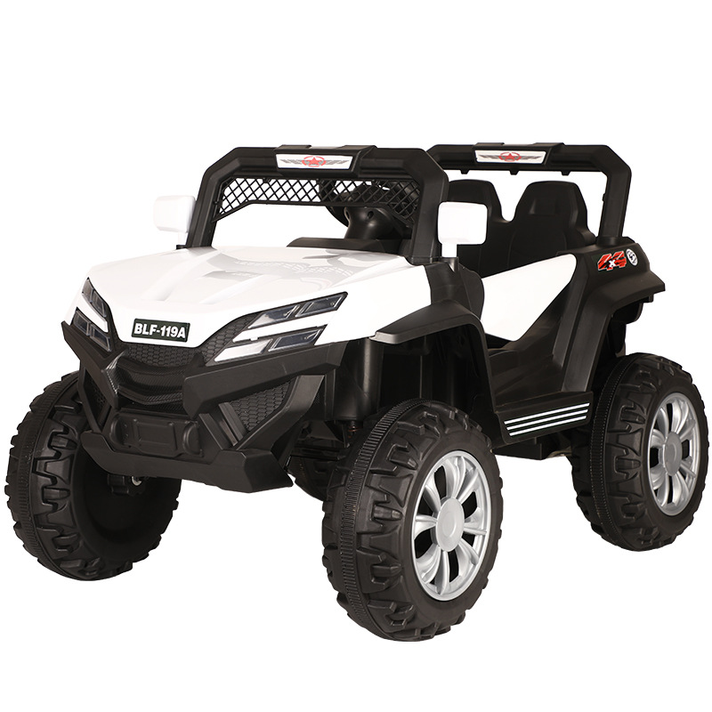 El coche de juguete eléctrico de cuatro ruedas para niños puede sentarse vehículo todoterreno con tracción en las cuatro ruedas con control remoto coche de gas niños lote de coches de educación temprana