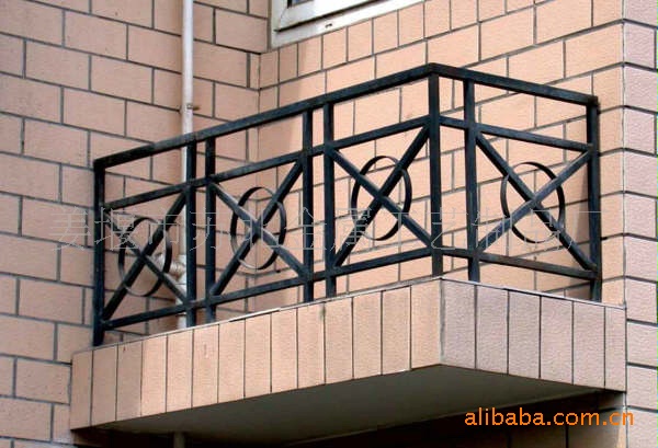 欧式高层空调防护铁艺户外护栏  楼盘小区铁艺空调装饰工艺护栏架
