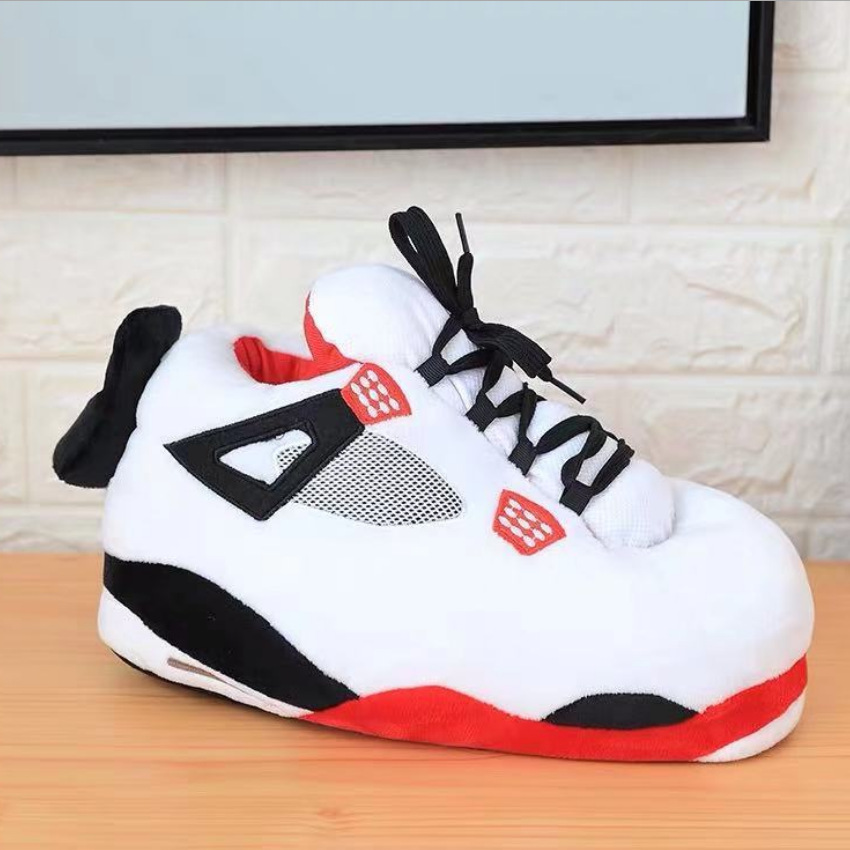 Tiktok mismo estilo parodia zapatos de grasa Coco pareja Zapatillas de algodón volver al futuro casa piso Kang hebilla 1 zapatos de algodón