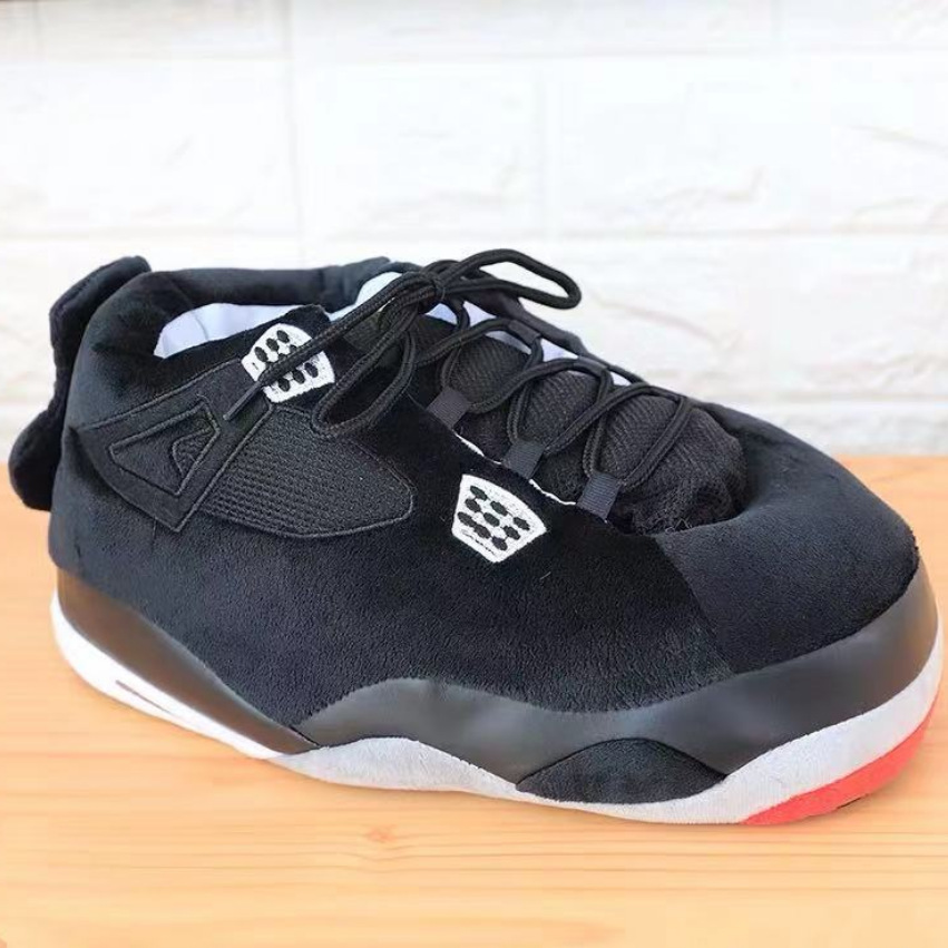 Tiktok mismo estilo parodia zapatos de grasa Coco pareja Zapatillas de algodón volver al futuro casa piso Kang hebilla 1 zapatos de algodón