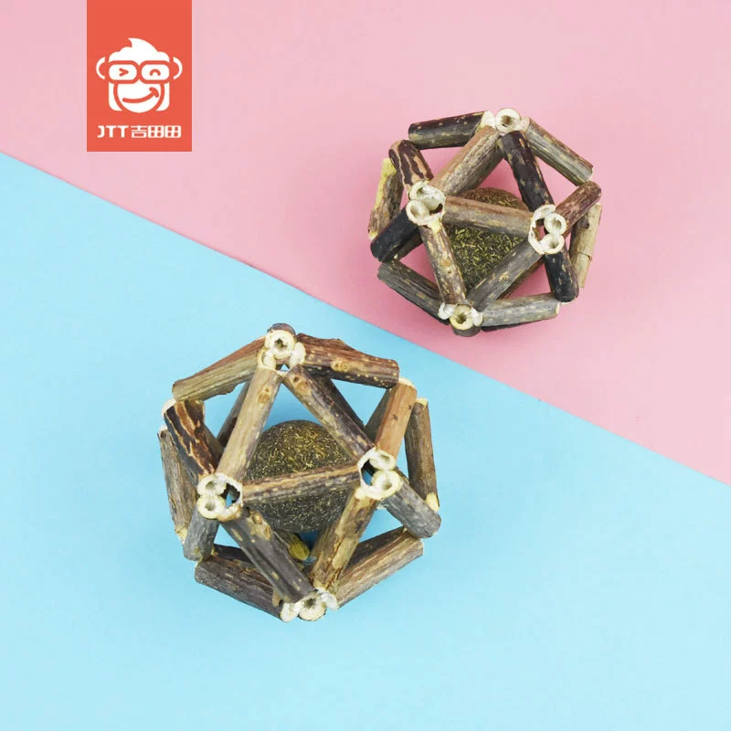 Кошка Изысканный Мяч Дразнить Кошка Горец Нокс Палка Кошачья Мята Мяч Дерево Тяньлуо Игрушка Мяч