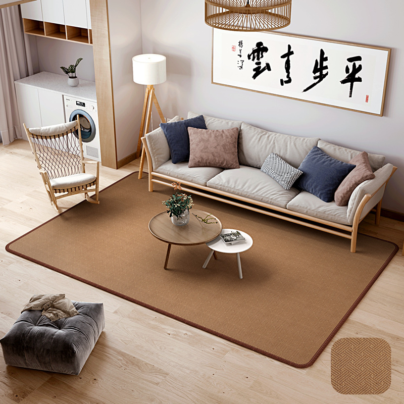 Alfombra de ratán de verano, alfombra de estilo japonés para sala de estar, sofá, mesa de centro, alfombra para dormitorio, alfombra para la siesta, tapete para el suelo.