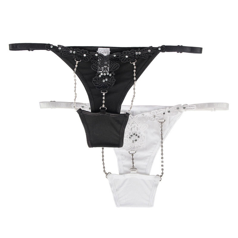 Europa y América del comercio exterior lencería sexy adultos suministros expuestos PP rhinestone sexy Tanga AliExpress entrega de una sola pieza