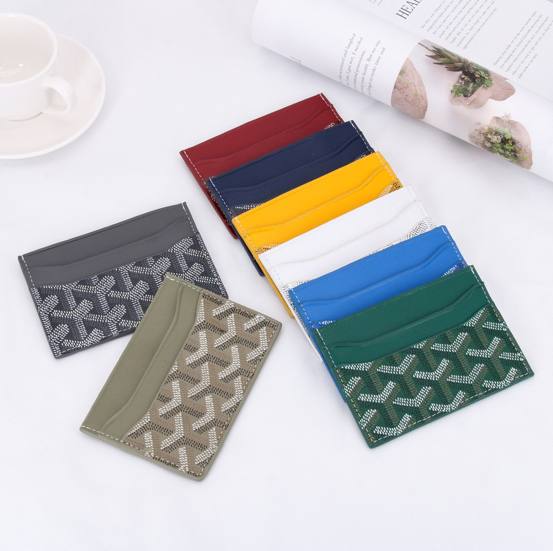 Spot 2025 New Goyard Men's and Women's Credit Card Coin Purse Dog Tooth Card Holder Card Holder High-End German Card Holder Cross-Border