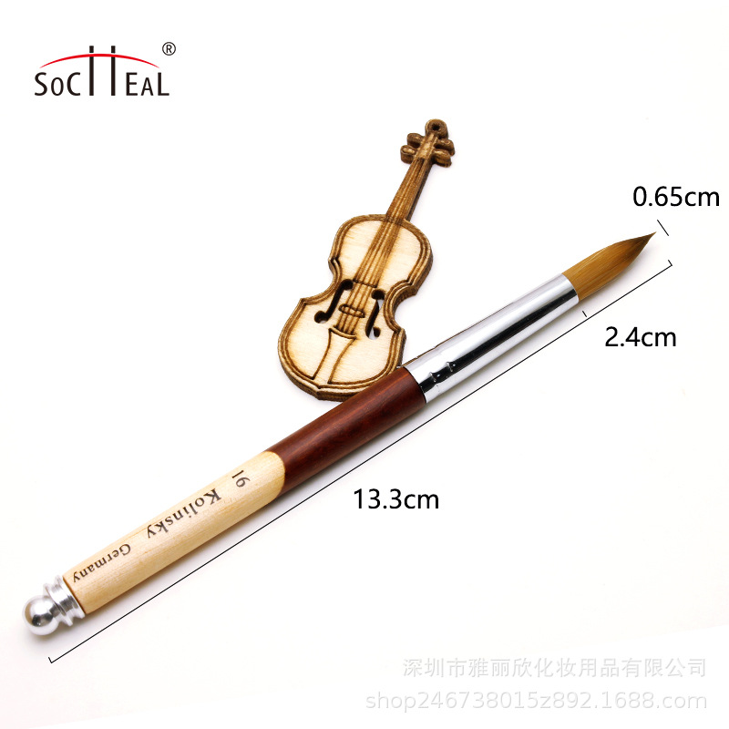 Comercio exterior Venta caliente productos costura de dos colores de madera varilla redonda cabeza tallada pluma de cristal suministro en stock nail art pen ventas directas de la fábrica