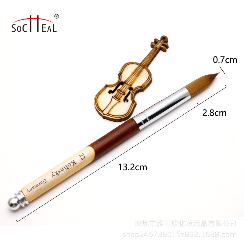 Comercio exterior Venta caliente productos costura de dos colores de madera varilla redonda cabeza tallada pluma de cristal suministro en stock nail art pen ventas directas de la fábrica