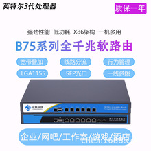 B75Router网关闸X86企业网络安全工控整机千兆SFP光口多用户带机