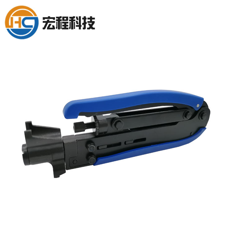跨境热销RG59/RG6同轴压线工具F头挤压钳电缆端子压接钳剥线钳