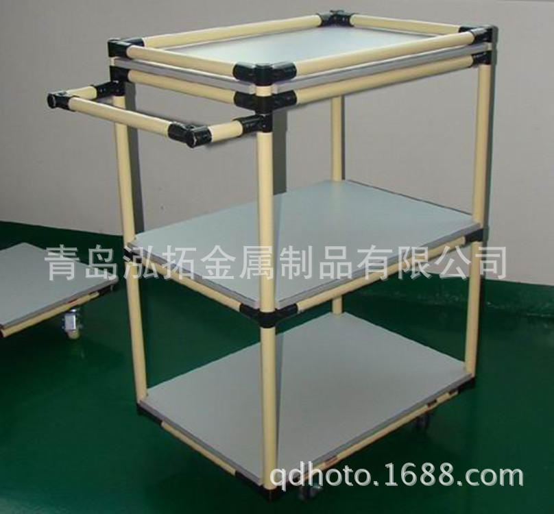 供应线棒周转车 精益管周转车 不锈周转车   工作台