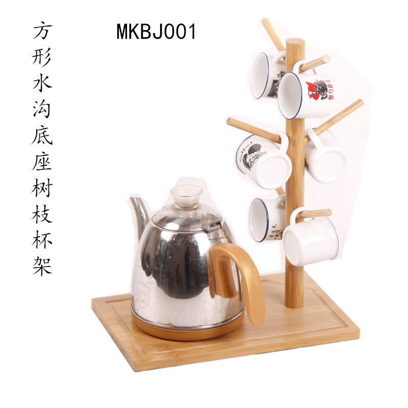 Set de Soporte para Copas y Tazas de Bambú, para Bar o Hogar