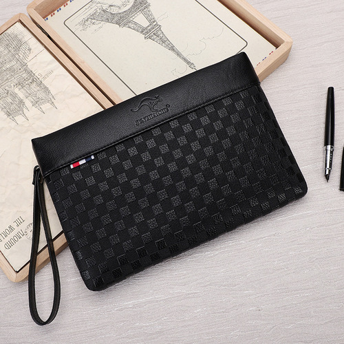 Handbags for men 2020 new trendy men's handbags large capacity casual clutch bag folder bag envelope bag checkerboard bag
