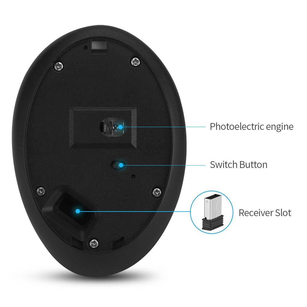 Creative Ergonomics Optoelektronische Stille 2,4G Drahtlose Maus Vertikale Stehende_voghion.com