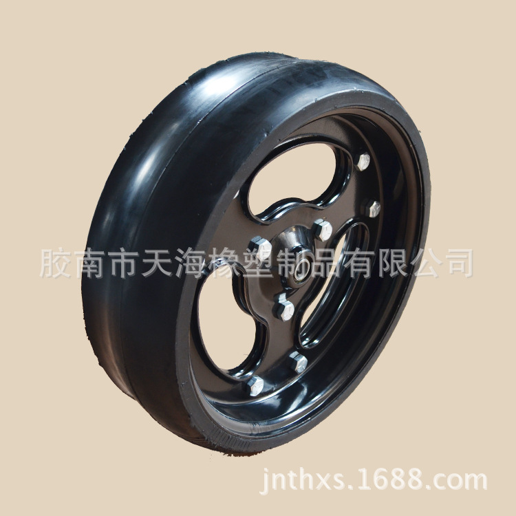 农用播种机天窗宽限深轮子16x4.5英寸空心橡胶轮胎农机零配件