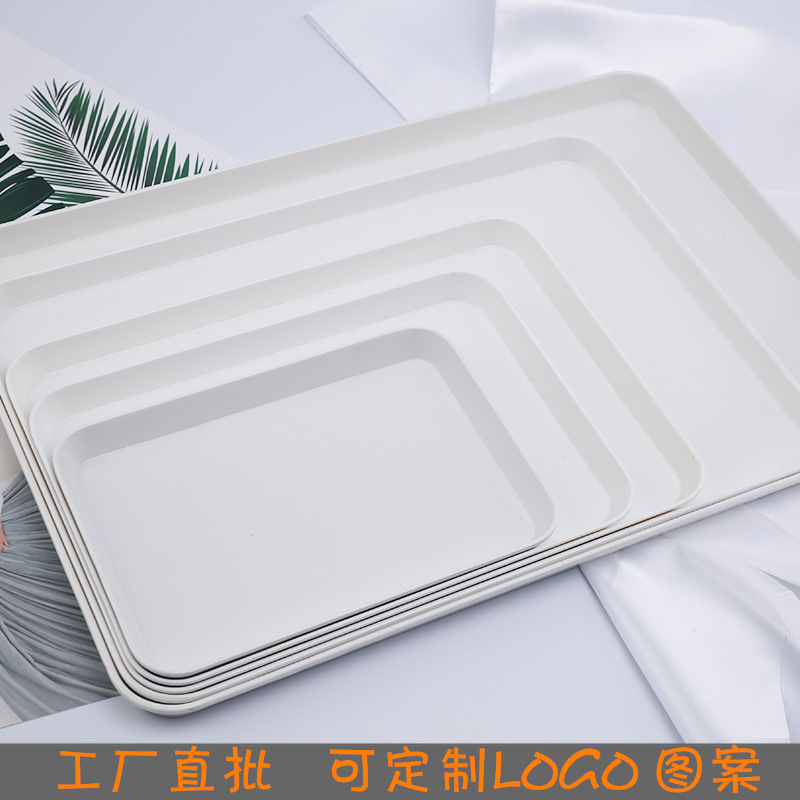 Wholesale Carefully Selected Nordic Melamine Plates, High-End Household Tea Trays, New Food-Grade Creative Storage Plastic Trays