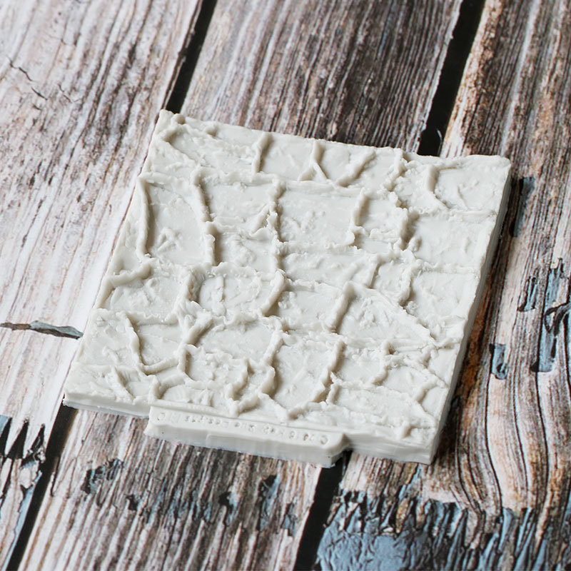 Azulejo de pared de simulación patrón piel fondant cake Edge molde de silicona Nuevo fondant textura realista en stock al por mayor