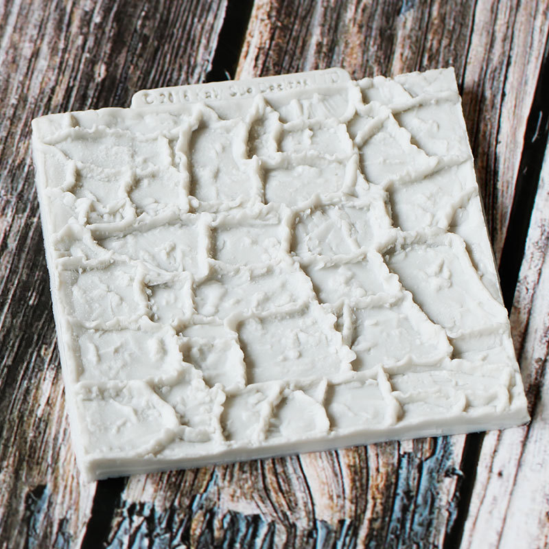 Azulejo de pared de simulación patrón piel fondant cake Edge molde de silicona Nuevo fondant textura realista en stock al por mayor