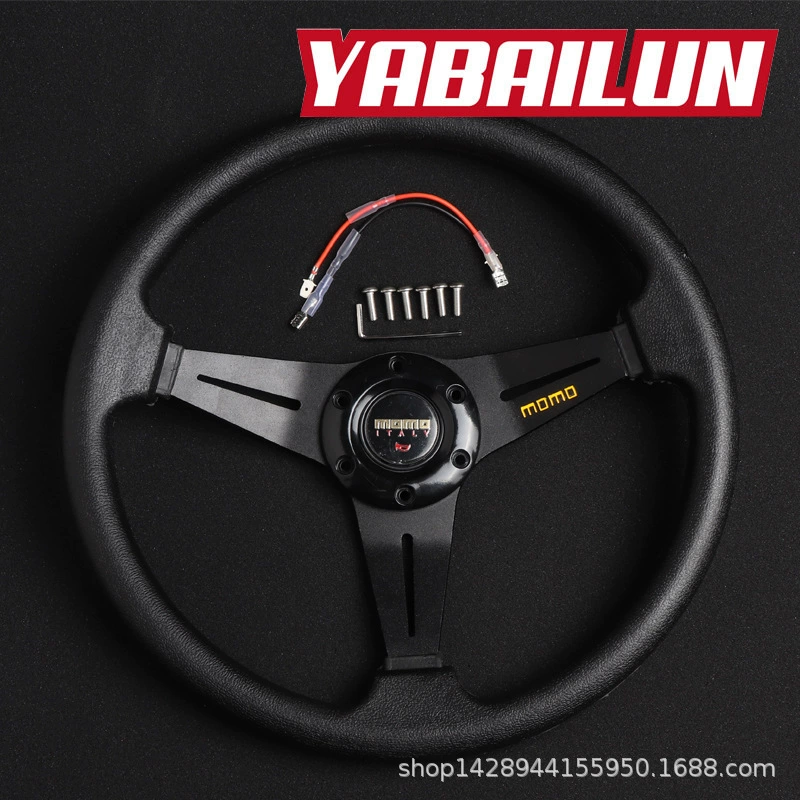 Автомобильный модифицированный руль имитация гонок Универсальный руль PU модифицированный Специальный руль 14 дюймов