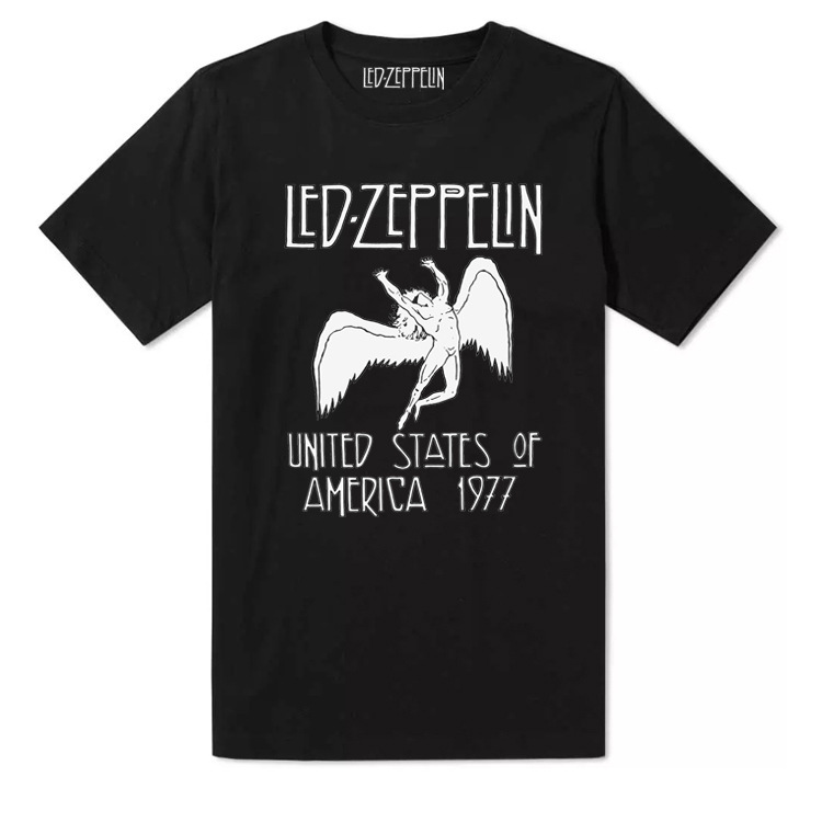 LED ZEPPELIN ZEPPELIN Airship Rock Band Retro Classic Men's Printed Short Sleeve T-Shirt T-Shirt
