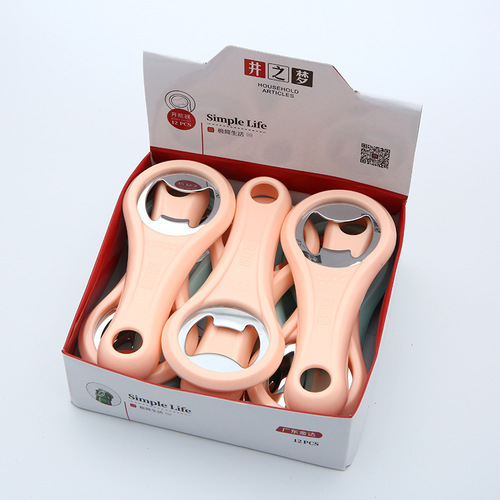 Jingzhimeng simple plastic stainless steel bottle opener beer opener beverage can opener household creative bottle opener to open wine