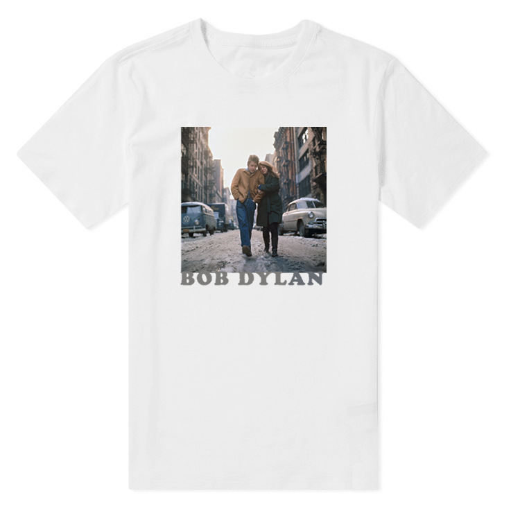 European and American Foreign Trade Bob Dylan Bob Dylan Short-sleeved American Street Retro Men's Round Neck T-Shirt T-Shirt European and American Foreign Trade Bob Dylan Bob Dylan Short-sleeved American Street Retro Men's Round Neck T-Shirt T-Shirt