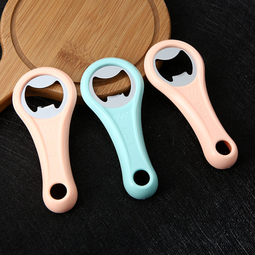 Jingzhimeng simple plastic stainless steel bottle opener beer opener beverage can opener household creative bottle opener to open wine