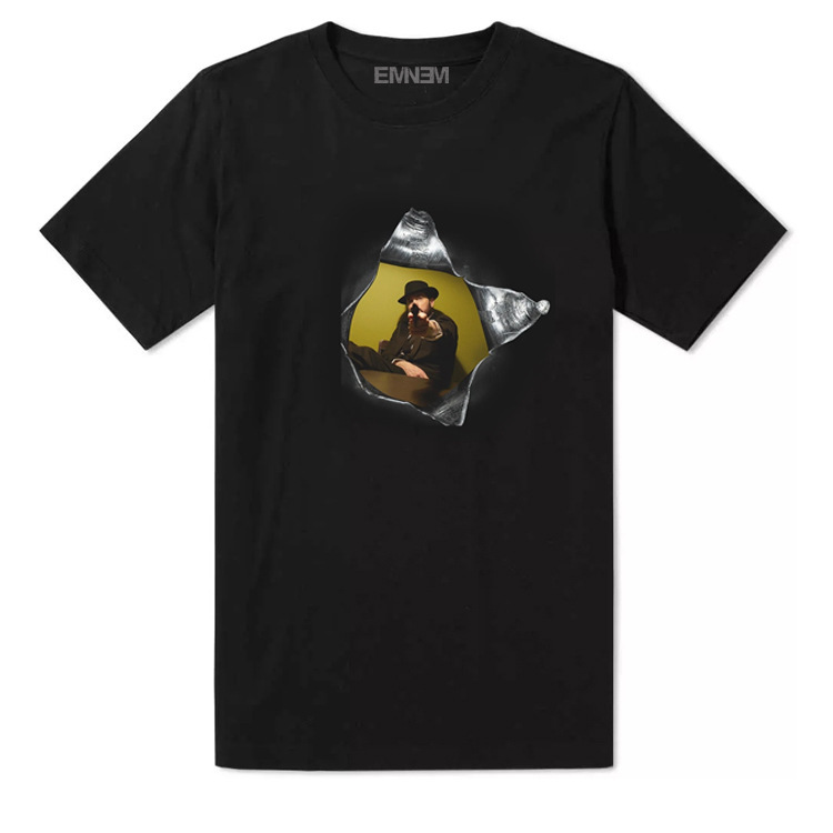 Eminem Eminem hip hop hip hop rap short sleeve round neck short sleeve T-shirt European and American trendy street style INS Eminem Eminem hip hop hip hop rap short sleeve round neck short sleeve T-shirt European and American trendy street style INS
