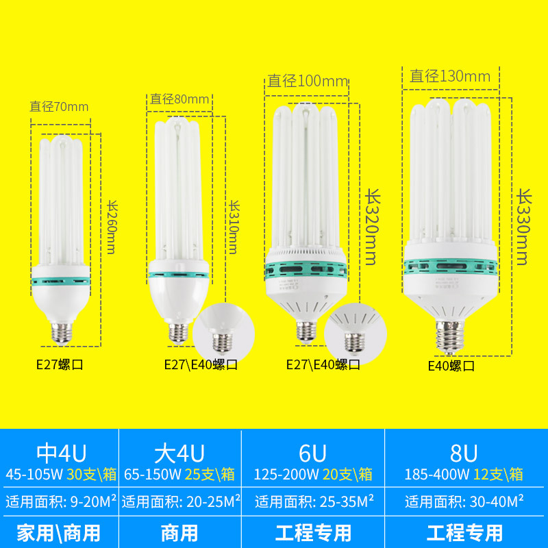 LANXIN 고출력 에너지 절약 전구 나선형 타일 엔지니어링 가정용 램프