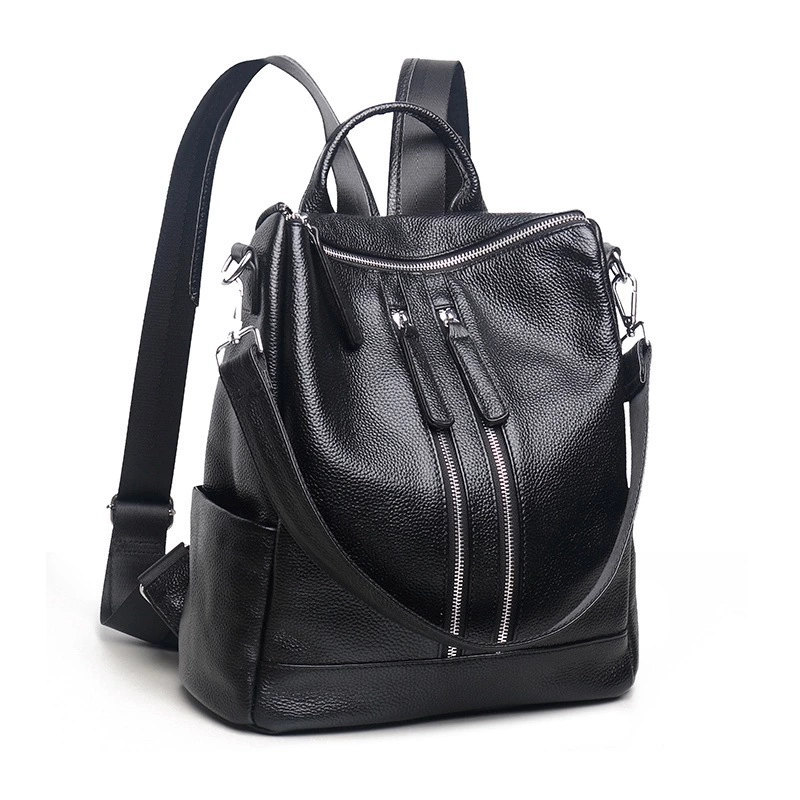 Spring backpack, school bag, 2021 collection, genuine leather, Korean style, wish