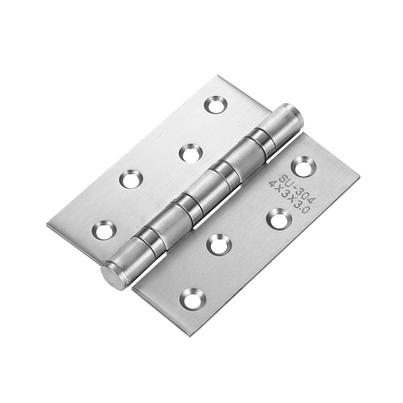 Bisagra plana de acero inoxidable de 4 pulgadas de bisagra puerta de madera de hojas sueltas de bronce engrosada bisagra plegable bisagra de silencio al por mayor