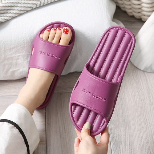 Summer Cool Slippers for Home Use, Women's Indoor Non-Slip Shower Slippers, Resin Soft Sole Couple's Bathroom Slippers for Men
