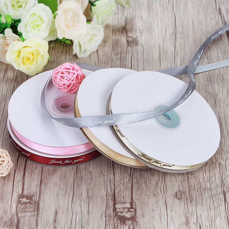 1cm de impresión Inglés Cinta de embalaje de la flor del regalo de la cinta DIY accesorios para el cabello arco material de la torta de la cinta
