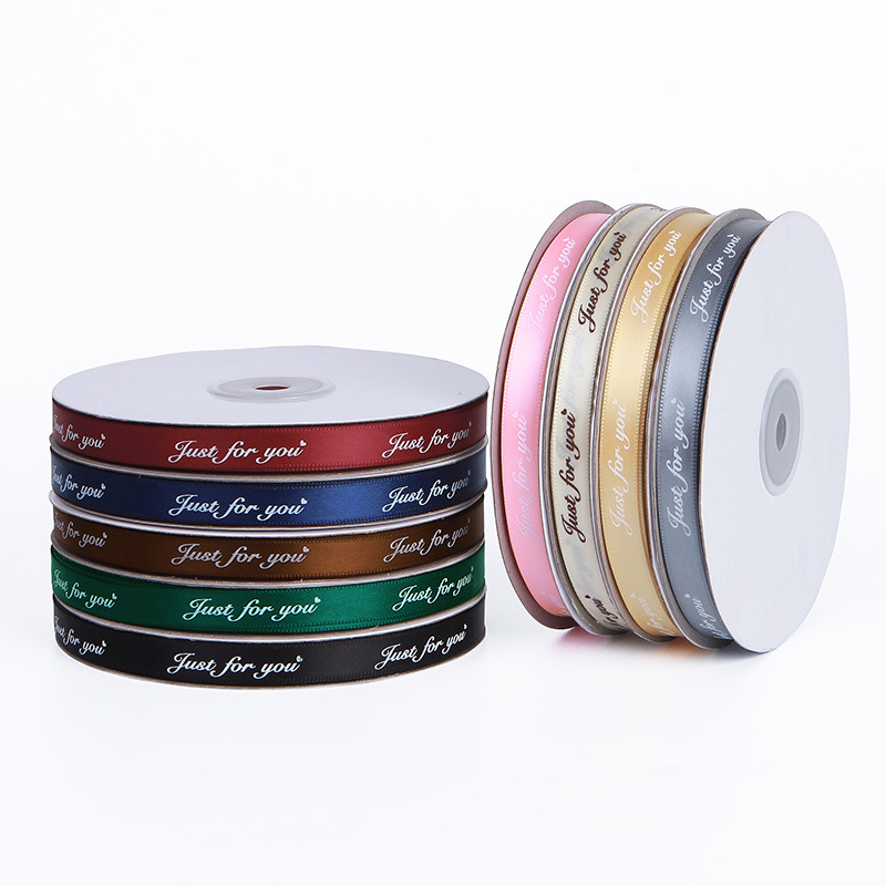 1cm de impresión Inglés Cinta de embalaje de la flor del regalo de la cinta DIY accesorios para el cabello arco material de la torta de la cinta
