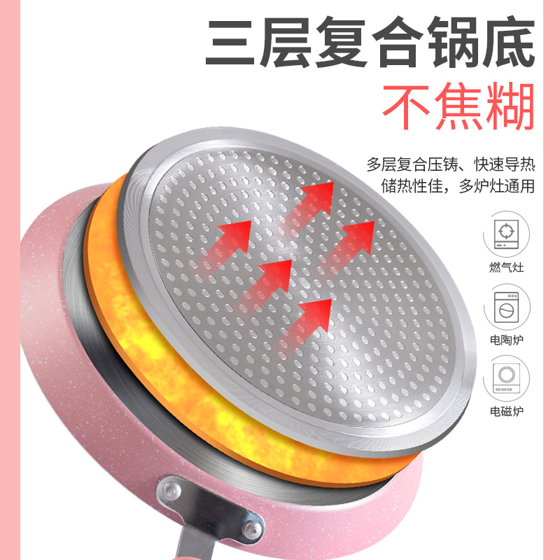 Hornear multi-capa de pan de 10 pulgadas sartén pastel 6 8 maifan piedra pan panqueque Rosa panqueque placa pegajosa pan